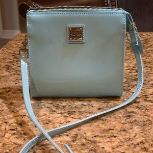 Brand new Dooney & Bourke powder blue crossbody purse